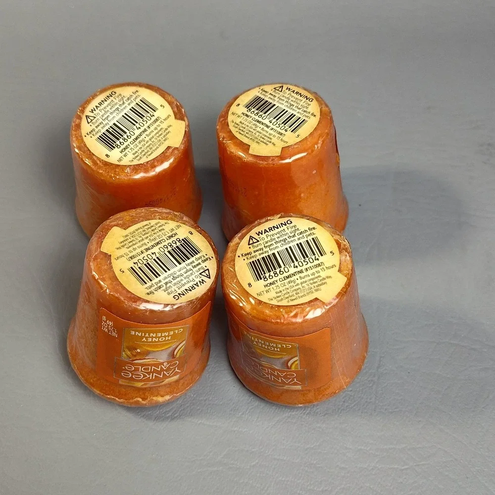 Yankee Candle Votive Candles Honey Clementine 1.75 oz‎ Lot Of 4 RARE Retired HTF
